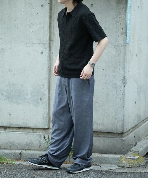 MEN'S BIGI / メンズビギ Tシャツ | *WEB限定 ルーズフィットジャガードスキッパーポロ | 詳細9