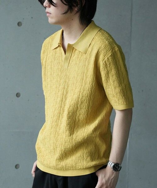 MEN'S BIGI / メンズビギ Tシャツ | *WEB限定 ルーズフィットジャガードスキッパーポロ | 詳細10