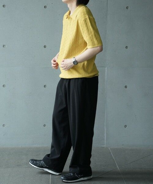 MEN'S BIGI / メンズビギ Tシャツ | *WEB限定 ルーズフィットジャガードスキッパーポロ | 詳細14