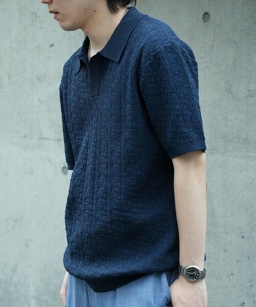 MEN'S BIGI / メンズビギ Tシャツ | *WEB限定 ルーズフィットジャガードスキッパーポロ | 詳細15
