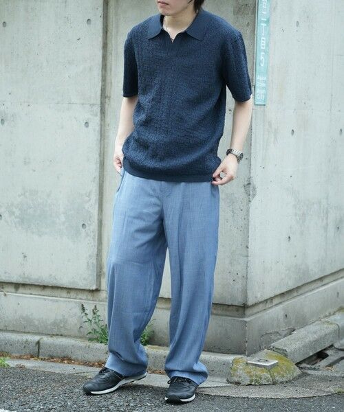 MEN'S BIGI / メンズビギ Tシャツ | *WEB限定 ルーズフィットジャガードスキッパーポロ | 詳細17