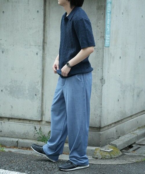 MEN'S BIGI / メンズビギ Tシャツ | *WEB限定 ルーズフィットジャガードスキッパーポロ | 詳細18