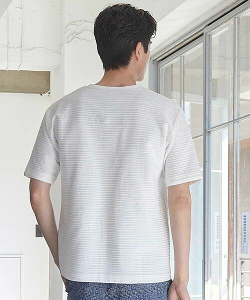 MEN'S BIGI / メンズビギ Tシャツ | タックジャガードVネックTシャツ | 詳細3