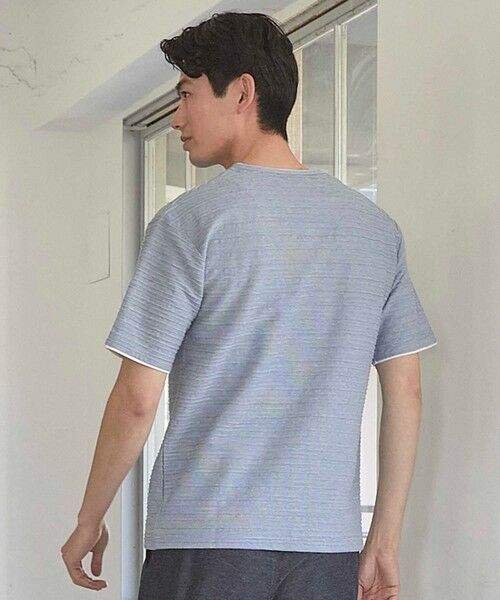 MEN'S BIGI / メンズビギ Tシャツ | タックジャガードVネックTシャツ | 詳細12