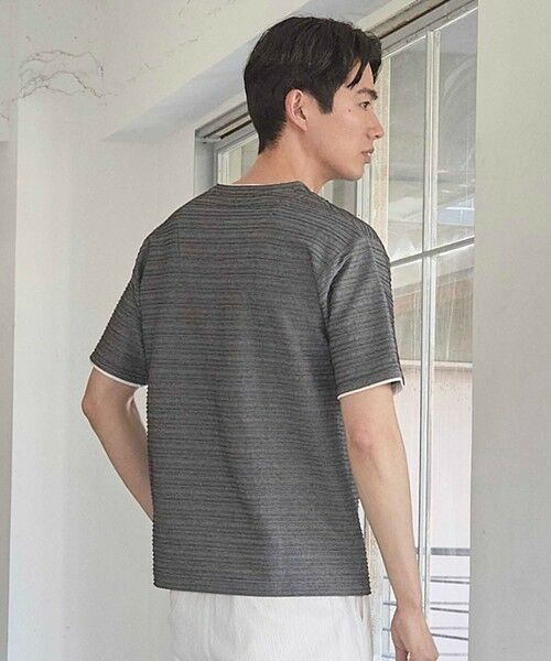 MEN'S BIGI / メンズビギ Tシャツ | タックジャガードVネックTシャツ | 詳細17