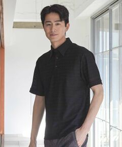 MEN'S BIGI / メンズビギ ポロシャツ | ストレッチポリジャガードボーダーポロ