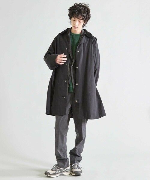 MEN'S BIGI / メンズビギ ステンカラーコート | 2WAY ピーチスキンステンカラーコート | 詳細11