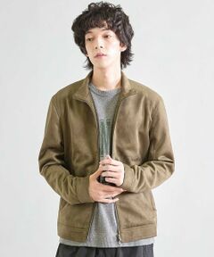 MEN'S BIGI / メンズビギ ブルゾン | ビーガンスウェード ジップブルゾン
