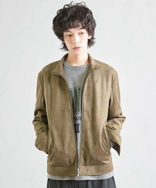 MEN'S BIGI / メンズビギ ブルゾン | ビーガンスウェード ジップブルゾン | 詳細1