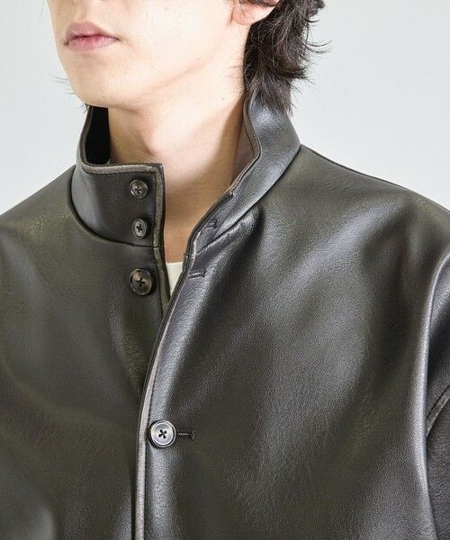 MEN'S BIGI / メンズビギ ブルゾン | ビーガンレザースタンドブルゾン | 詳細6