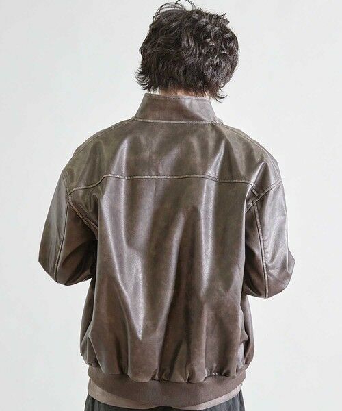 MEN'S BIGI / メンズビギ ブルゾン | ビーガンレザースタンドブルゾン | 詳細13