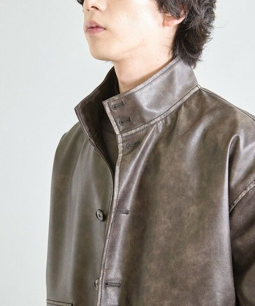 MEN'S BIGI / メンズビギ ブルゾン | ビーガンレザースタンドブルゾン | 詳細14