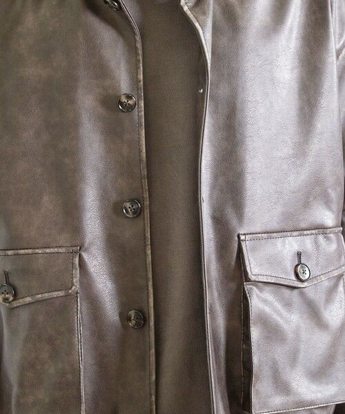 MEN'S BIGI / メンズビギ ブルゾン | ビーガンレザースタンドブルゾン | 詳細16