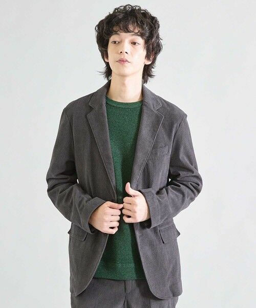 MEN'S BIGI / メンズビギ テーラードジャケット | ヘリンボーンコーデュロイジャケット | 詳細1