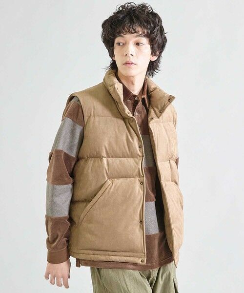 MEN'S BIGI / メンズビギ ダウンジャケット・ベスト | フェイクスウェード 中綿ベスト | 詳細1