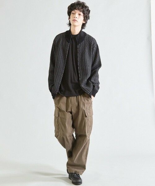 MEN'S BIGI / メンズビギ ニット・セーター | 【ウォッシャブル素材】ウェーブジャガード ジップアップニット | 詳細6