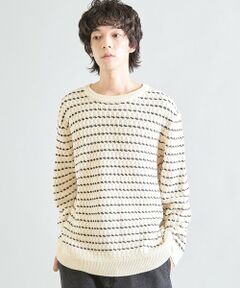 MEN'S BIGI / メンズビギ ニット・セーター | バスケット編み テープヤーンウォッシャブルニット