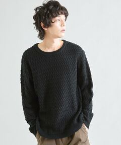 MEN'S BIGI / メンズビギ ニット・セーター | バスケット編み テープヤーンウォッシャブルニット
