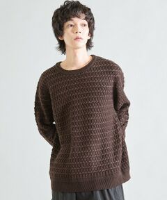 MEN'S BIGI / メンズビギ ニット・セーター | バスケット編み テープヤーンウォッシャブルニット
