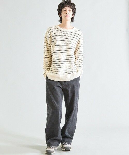 MEN'S BIGI / メンズビギ ニット・セーター | バスケット編み テープヤーンウォッシャブルニット | 詳細4