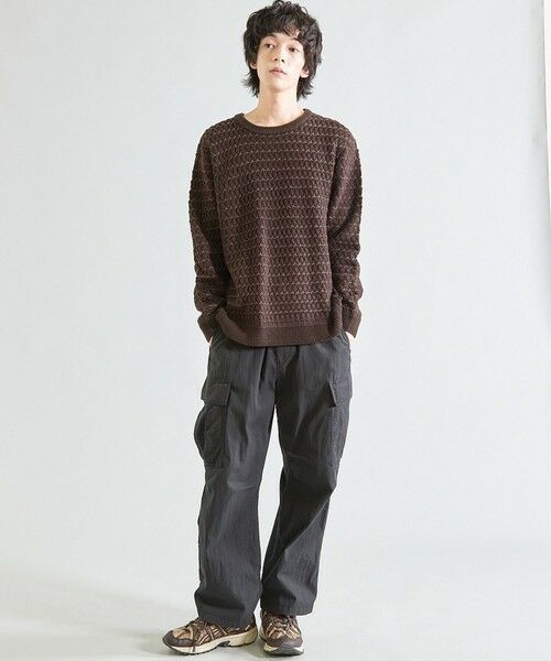 MEN'S BIGI / メンズビギ ニット・セーター | バスケット編み テープヤーンウォッシャブルニット | 詳細15