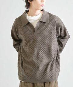 MEN'S BIGI / メンズビギ ニット・セーター | ＜WEB限定＞ハイゲージ スキッパー ウォッシャブル ポロニット