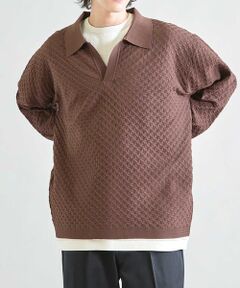 MEN'S BIGI / メンズビギ ニット・セーター | ＜WEB限定＞ハイゲージ スキッパー ウォッシャブル ポロニット