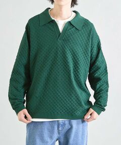 MEN'S BIGI / メンズビギ ニット・セーター | ＜WEB限定＞ハイゲージ スキッパー ウォッシャブル ポロニット
