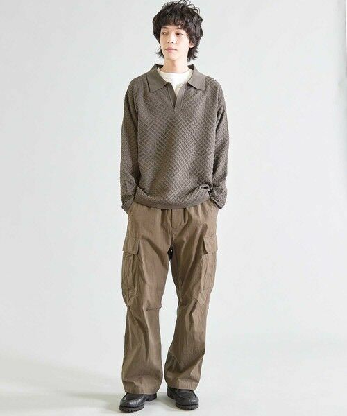 MEN'S BIGI / メンズビギ ニット・セーター | ＜WEB限定＞ハイゲージ スキッパー ウォッシャブル ポロニット | 詳細5