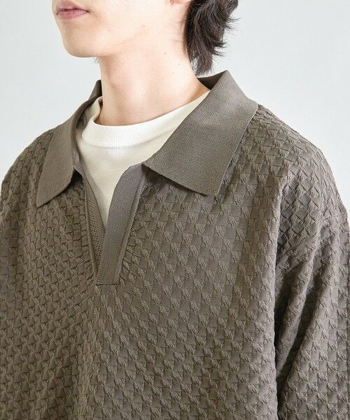 MEN'S BIGI / メンズビギ ニット・セーター | ＜WEB限定＞ハイゲージ スキッパー ウォッシャブル ポロニット | 詳細4