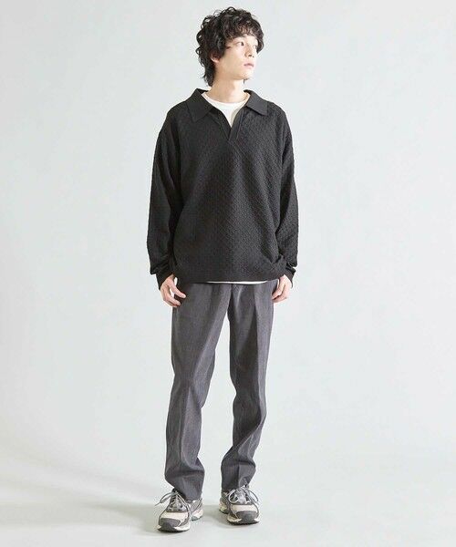 MEN'S BIGI / メンズビギ ニット・セーター | ＜WEB限定＞ハイゲージ スキッパー ウォッシャブル ポロニット | 詳細10