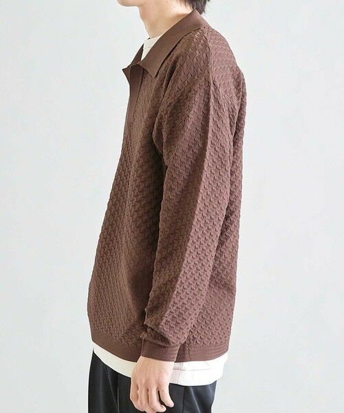 MEN'S BIGI / メンズビギ ニット・セーター | ＜WEB限定＞ハイゲージ スキッパー ウォッシャブル ポロニット | 詳細12