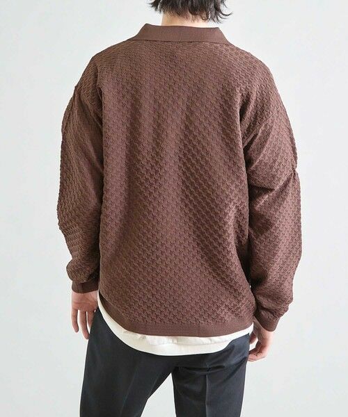 MEN'S BIGI / メンズビギ ニット・セーター | ＜WEB限定＞ハイゲージ スキッパー ウォッシャブル ポロニット | 詳細13