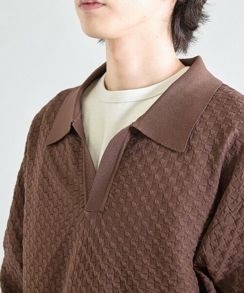 MEN'S BIGI / メンズビギ ニット・セーター | ＜WEB限定＞ハイゲージ スキッパー ウォッシャブル ポロニット | 詳細14