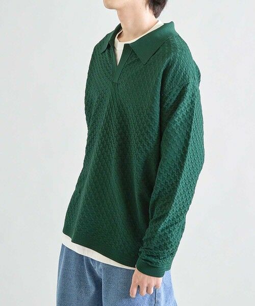 MEN'S BIGI / メンズビギ ニット・セーター | ＜WEB限定＞ハイゲージ スキッパー ウォッシャブル ポロニット | 詳細16