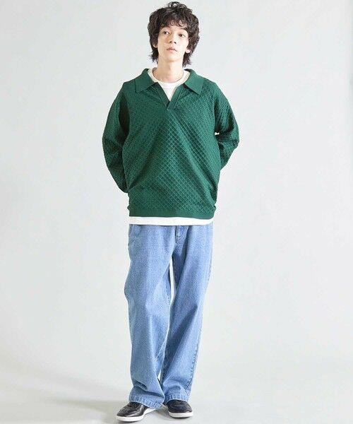 MEN'S BIGI / メンズビギ ニット・セーター | ＜WEB限定＞ハイゲージ スキッパー ウォッシャブル ポロニット | 詳細19