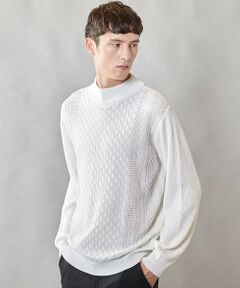 MEN'S BIGI / メンズビギ ニット・セーター | 【ウォッシャブル素材】モックネックハイゲージ ウール混ニット