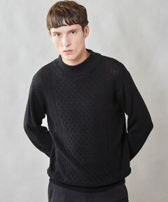 MEN'S BIGI / メンズビギ ニット・セーター | 【ウォッシャブル素材】モックネックハイゲージ ウール混ニット