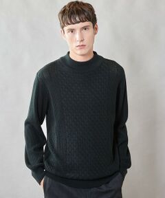MEN'S BIGI / メンズビギ ニット・セーター | 【ウォッシャブル素材】モックネックハイゲージ ウール混ニット