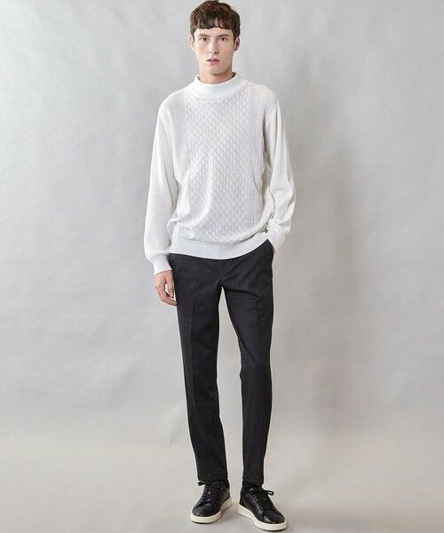 MEN'S BIGI / メンズビギ ニット・セーター | 【ウォッシャブル素材】モックネックハイゲージ ウール混ニット | 詳細4