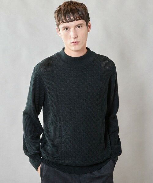 MEN'S BIGI / メンズビギ ニット・セーター | 【ウォッシャブル素材】モックネックハイゲージ ウール混ニット | 詳細22