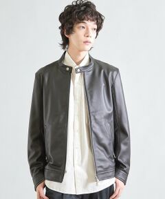 MEN'S BIGI / メンズビギ レザーブルゾン・ジャケット | シープナッパシングルライダース