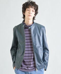MEN'S BIGI / メンズビギ レザーブルゾン・ジャケット | シープナッパシングルライダース