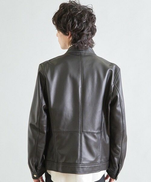MEN'S BIGI / メンズビギ レザーブルゾン・ジャケット | シープナッパシングルライダース | 詳細4