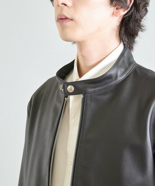 MEN'S BIGI / メンズビギ レザーブルゾン・ジャケット | シープナッパシングルライダース | 詳細5