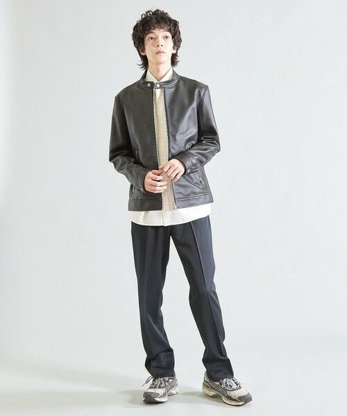MEN'S BIGI / メンズビギ レザーブルゾン・ジャケット | シープナッパシングルライダース | 詳細7
