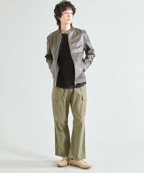 MEN'S BIGI / メンズビギ レザーブルゾン・ジャケット | シープナッパシングルライダース | 詳細19