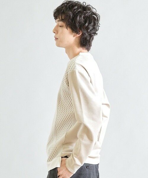 MEN'S BIGI / メンズビギ スウェット | フェイクスエードポンチ×前身頃ポリニット | 詳細3