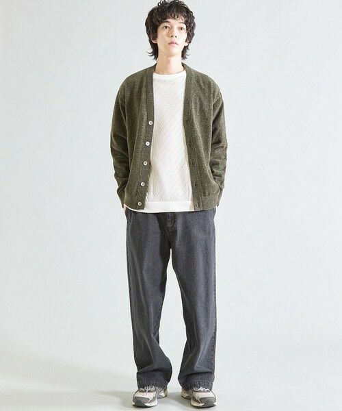 MEN'S BIGI / メンズビギ スウェット | フェイクスエードポンチ×前身頃ポリニット | 詳細8