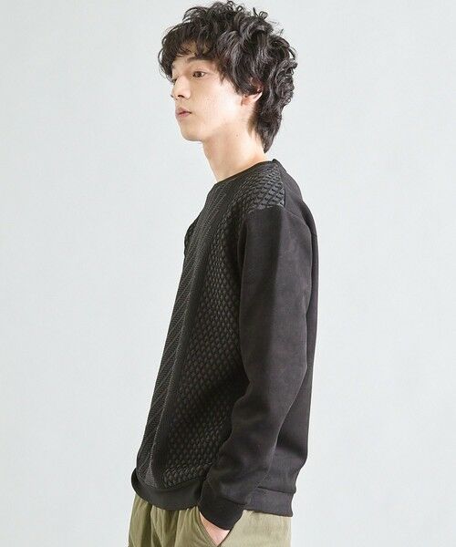 MEN'S BIGI / メンズビギ スウェット | フェイクスエードポンチ×前身頃ポリニット | 詳細11